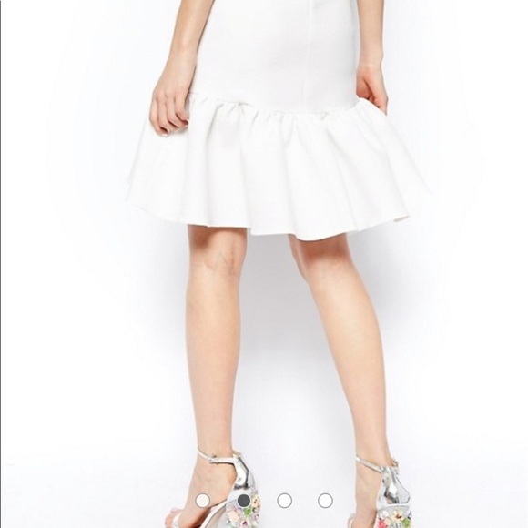 ASOS white high low skirt size 6 NWT - Picture 15 of 16